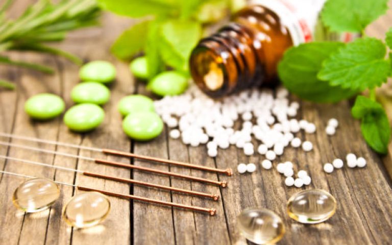 Natural healing alternative medicine close up